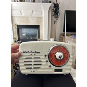 Vintage Style Studebaker Retro Radio Weather Band Clock New Tested Working